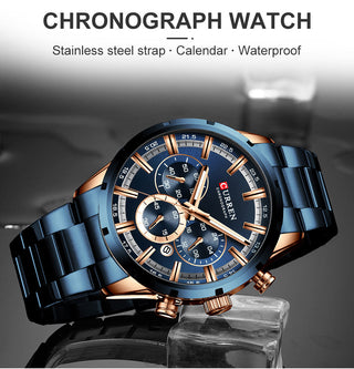 CURREN Men Watch Top Brand Luxury Sports Quartz Mens Watches Full Steel Waterproof Chronograph Wristwatch Men Relogio Masculino ALODIA STORE