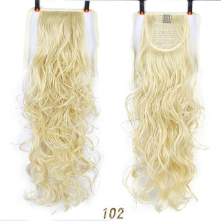 Allaosify Long Straight Clip In Hair Fake Hair Ponytail Hairpiece With Hairpins Synthetic Hair Pony Tail Brown Hair Extensions ALODIA STORE