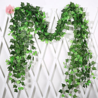 1Pc 230Cm Green Vine Silk Artificial Ivy Hanging Leaf Garland Plant Creeper Leaf Home Decor Wedding Bathroom Garden Decoration ALODIA STORE