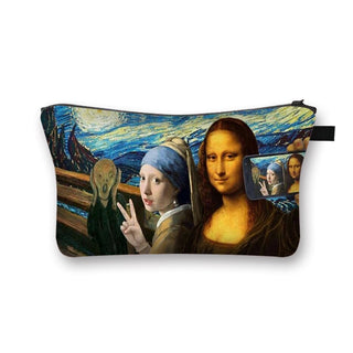 Starry Night / Kiss / Waterlily Painting Cosmetic Bag Van Gogh / Gustav Klimt / Monet Women ALODIA STORE