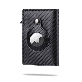 Top Carbon Fiber For Apple Airtag Wallet Men Business ID card ALODIA STORE