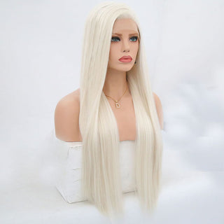 Charisma Blonde Wig Synthetic Lace Front Wig for Women Long Silky Straight Hair Natural Hairline Side Part Cosplay Wigs ALODIA STORE