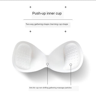 (35-100kg) Sexy Lace Free Wire Underwear Women Push Up Bra with Pad Kpop Fashion Cozy Chest Wrap Undies Lingerie Female Crop Top ALODIA STORE