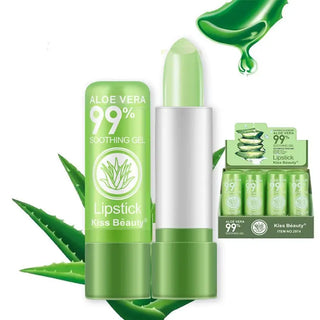 1pcs  Aloe Vera Lipstick Color Changing Lip Balm Lasting Moisturizing Moisturizing Waterproof Temperature Change Lip Balm ALODIA STORE