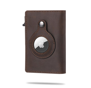 Top Carbon Fiber For Apple Airtag Wallet Men Business ID card ALODIA STORE