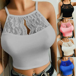 Women Lace Sexy Vest Strap Fashion Camisole Sleeveless T-Shirt Underwear Tank Tops Lady Korean Casual Women Summer Tank Croptop ALODIA STORE