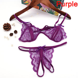2020 Hot Women Sexy Romantic See Through Bra Transparent Lace Underwear Sexy Women Sets Lingerie Set Femme Bra And Panties Set ALODIA STORE
