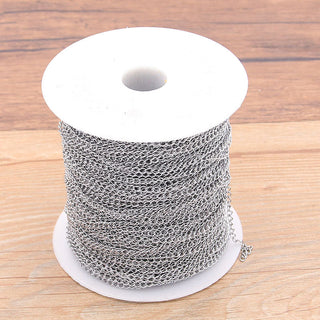 5 Meters/Lot 3 Size Stainless Steel Polishing Necklace Tail Chains For DIY Jewelry Findings Making Materials Handmade Supplies ALODIA STORE