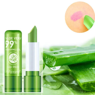 1pcs  Aloe Vera Lipstick Color Changing Lip Balm Lasting Moisturizing Moisturizing Waterproof Temperature Change Lip Balm ALODIA STORE