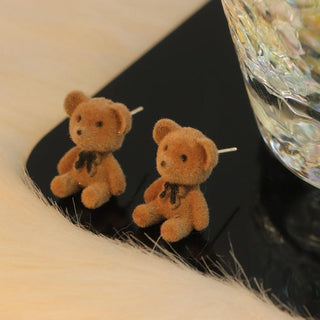Cute Plush Bear Pendant Necklace for Girls Women Korean Fashion Bear Long Sweater Neck Chain Necklaces Collar Jewelry ALODIA STORE