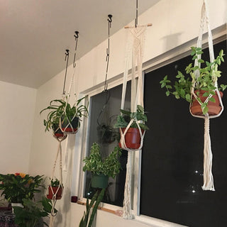 Macrame Handmade Plant Hanger Baskets Flower Pots Holder Balcony Hanging Decoration Knotted Lifting Rope Home Garden Supplies ALODIA STORE