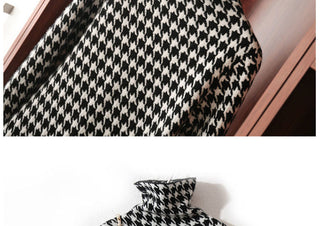 Bird lattice Turtleneck Basic Soft Sweater Dress Korean ALODIA STORE