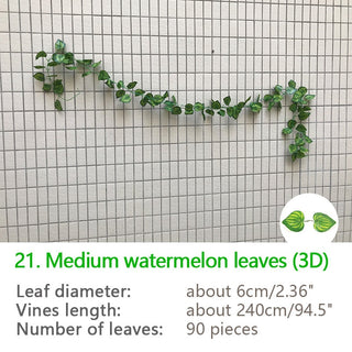 240cm Green Silk Artificial Hanging Ivy Leaf Garland Plants Vine Grape Leaves 1Pcs Home Bathroom Decoration Garden Party Decor ALODIA STORE