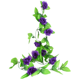 Wisteria Artificial Flower Vine Ivy Leaf Garland Silk Rose Flowers Rattan String Vine Wedding Arch Flower Home Garden Decoration ALODIA STORE