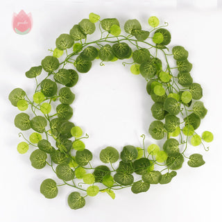 1Pc 230Cm Green Vine Silk Artificial Ivy Hanging Leaf Garland Plant Creeper Leaf Home Decor Wedding Bathroom Garden Decoration ALODIA STORE