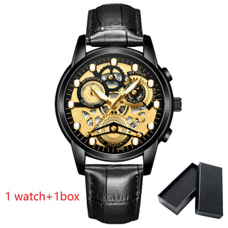 Watch Men Skeleton Automatic quartz Watch Gold Skeleton Vintage Man Watchwrist watches for men ALODIA STORE