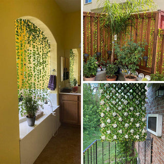 1Pcs 210Cm Green Silk Artificial Hanging Christmas Garland Plants Vine Leaves Diy Home Wedding Party Bathroom Garden Decoration ALODIA STORE