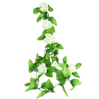 Wisteria Artificial Flower Vine Ivy Leaf Garland Silk Rose Flowers Rattan String Vine Wedding Arch Flower Home Garden Decoration ALODIA STORE