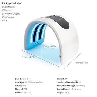 2 IN 1 Foldable 7 Color LED Photon 30-60℃ Heating Threapy Face&Body Mask ALODIA STORE
