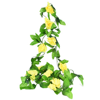 Wisteria Artificial Flower Vine Ivy Leaf Garland Silk Rose Flowers Rattan String Vine Wedding Arch Flower Home Garden Decoration ALODIA STORE