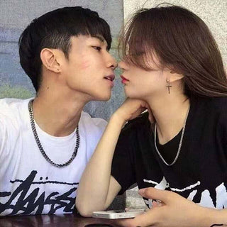 Stainless Steel Chain Necklace Long Hip Hop for Women Men on The Neck Fashion Jewelry Gift Accessories Silver Color Choker ALODIA STORE