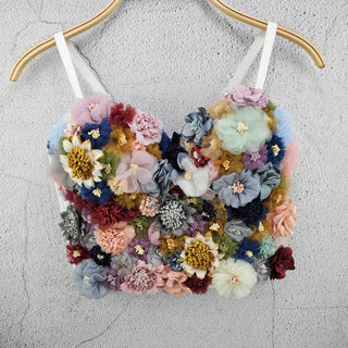 Ellolace 2020 Applique Floral Corselets Women's Bachelorette Bustier Bra Cropped Top Wedding Bralette Vest Sexy Corset Top ALODIA STORE