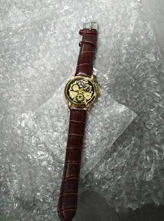 Watch Men Skeleton Automatic quartz Watch Gold Skeleton Vintage Man Watchwrist watches for men ALODIA STORE
