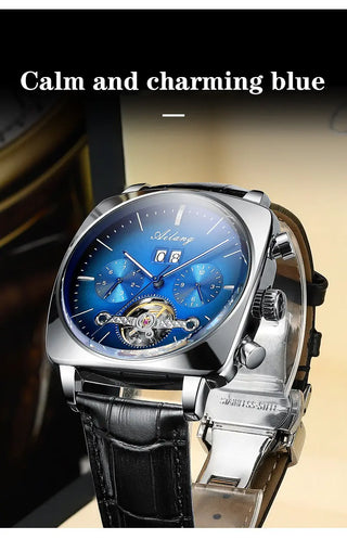 AILANG new watch men's automatic mechanical watch waterproof tourbillon black technology luminous fashion men's watch ALODIA STORE
