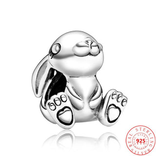 100% 925 Sterling Silver Boy Girls Feather Cat Dog Family Tree Beads Fit Original Pandora Charms Bracelet Women DIY Fine Jewelry ALODIA STORE