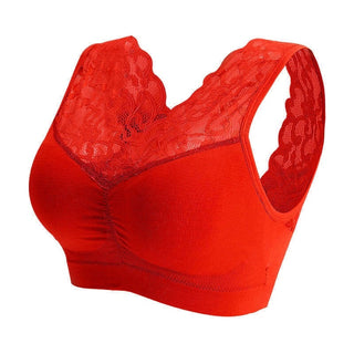 (35-100kg) Sexy Lace Free Wire Underwear Women Push Up Bra with Pad Kpop Fashion Cozy Chest Wrap Undies Lingerie Female Crop Top ALODIA STORE