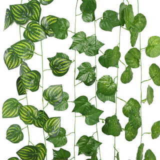 Wisteria Artificial Flower Vine Ivy Leaf Garland Silk Rose Flowers Rattan String Vine Wedding Arch Flower Home Garden Decoration ALODIA STORE