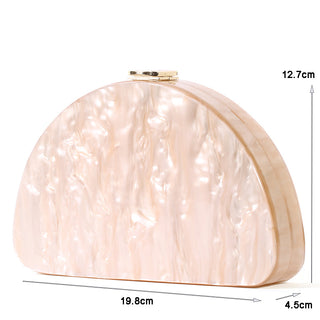 Semicircle Acrylic Wallet Women Evening Clutches Design Bag ALODIA STORE