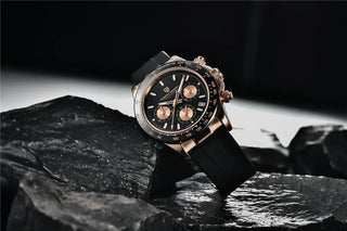 PAGANI DESIGN Top Brand New Men Quartz Wristwatch Luxury Sapphire Glass Sports Watch Rubber Strap Chronograph Watch Men Relogio ALODIA STORE
