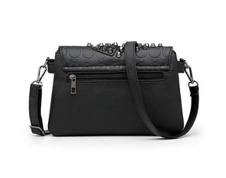 DAEYOTEN Skull Rivets Shoulder Bag Female Black ALODIA STORE