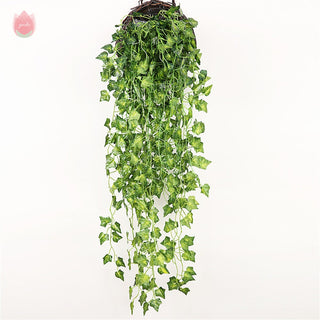1Pc 230Cm Green Vine Silk Artificial Ivy Hanging Leaf Garland Plant Creeper Leaf Home Decor Wedding Bathroom Garden Decoration ALODIA STORE