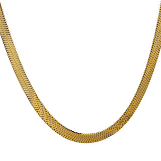 Yhpup Charm New Geometric Snake Chain Necklace Trendy Stainless Steel Jewelry Golden Metal Texture брелок Women Waterproof Gift ALODIA STORE
