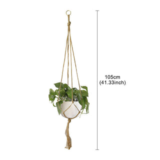Macrame Handmade Plant Hanger Baskets Flower Pots Holder Balcony Hanging Decoration Knotted Lifting Rope Home Garden Supplies ALODIA STORE