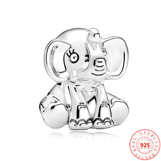 100% 925 Sterling Silver Boy Girls Feather Cat Dog Family Tree Beads Fit Original Pandora Charms Bracelet Women DIY Fine Jewelry ALODIA STORE