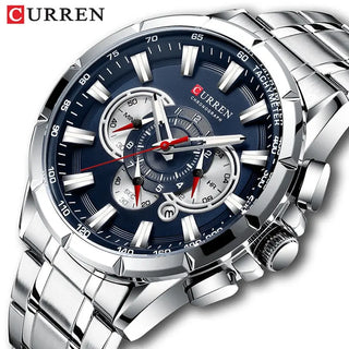 Curren Men’s Watches Top Brand Luxury Chronograph Quartz Men Watch Waterproof Sport Wrist Watch Men Stainless Steel Male Clock ALODIA STORE