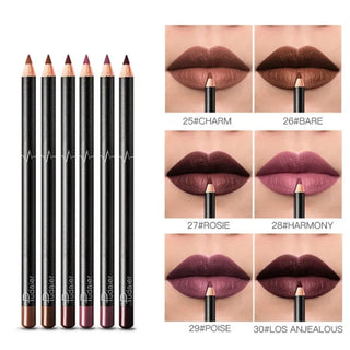 6 12Pcs/Set Waterproof Pencil Lipstick Set Pen Matte Lip Liner Long Lasting Makeup Pens Easy to Wear Non-stick Cup карандаш для ALODIA STORE