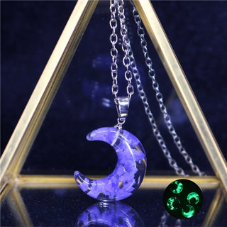 Chic Transparent Resin Rould Ball Moon Pendant Necklace Women Blue Sky White Cloud Chain Necklace Fashion Jewelry Gifts for Girl ALODIA STORE