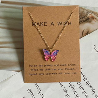 Fashion Women Necklace Korea Style New Butterfly Pendant Necklace Gift For Girl  Cute Lovely Neck Jewelry Wholesale Dropshipping ALODIA STORE
