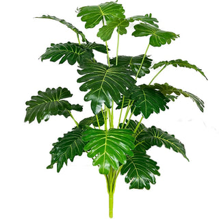 75cm 24Fork Fake Plants Large Artificial Monstera Tree Branch Plastic Tropical Palm False Turtle Leaf For Home Garden Room Decor ALODIA STORE