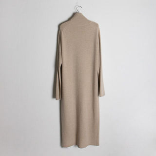 2023 Korean Style Turtleneck Long fall winter Sweater Dress Side split Female Pullover mujer sueteres ALODIA STORE