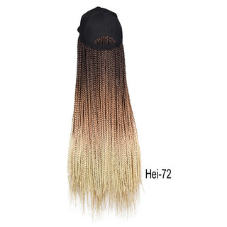 Box Braids Baseball Cap Wig 24inch Long Synthetic Braid Wigs Hat with Braiding Hair Extensions For Black Women Adjustable Size ALODIA STORE