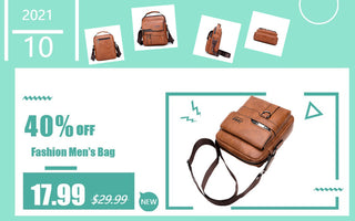 JEEP BULUO Man Leather Bag Shoulder Crossbody Bags For Men Cow Split Leather Male iPad Business Messenger Bag ALODIA STORE