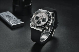 PAGANI DESIGN Top Brand New Rubber Strap Chronograph Watch Men Quartz Wristwatch Luxury Sapphire Glass Sports Watch Men Relogio ALODIA STORE