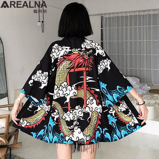 Haori Yukata Men Korean Samurai Japanese Kimono Traditional Clothing Vintage Crane Anime Kimono Beach Girls Cosplay Dress Shirts ALODIA STORE