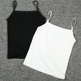 Women Summer Sexy Croptop Tank Top Breathable Fitness Vest Free Size Black White Camisole ALODIA STORE