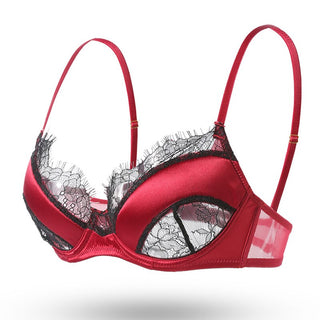 CINOON Sexy Eyelash Lace Bra Set Women Lingerie French Embroidery Bralette Push Up Brassiere Female Underwear Bra and Panty Set ALODIA STORE